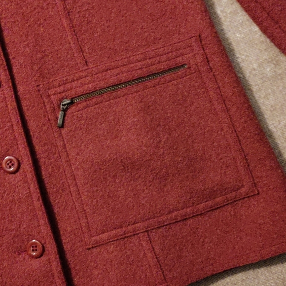 Talbots Pumpkin Spice Boiled Alpaca and Wool Blend Jacket, Size M - Picture 4 of 13